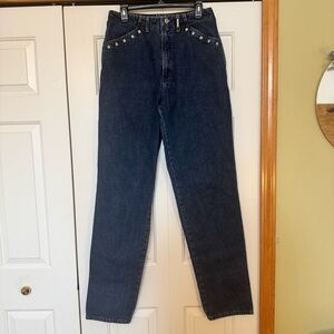 Vintage Rockies Rivet Embellished High Rise Jeans